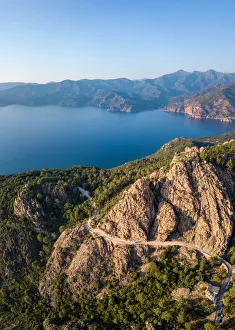 Aerial Collection: Calanche (Calanques) of Piana, Gulf of Girolata, Corsica Island, France