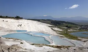 Calcium Prints: Calcium formations of Pamukkale, UNESCO World Heritage Site, Turkey