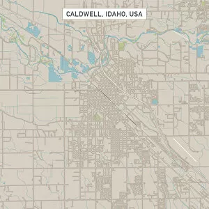 Computer Graphic Collection: Caldwell Idaho US City Street Map