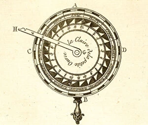 Images Dated 18th July 2015: Calendar Science tool 18 century technical engraving