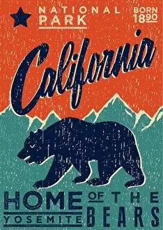 Images Dated 21st October 2017: California Bear Poster