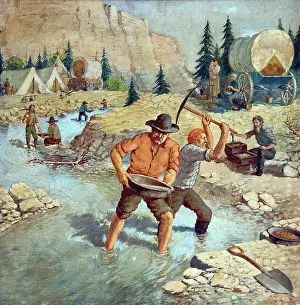 Alaska Prints: California Gold Miners