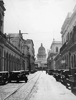 Object Prints: Calle Zulueta And Capitol, Havana, Cuba, 1935