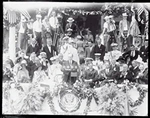Calvin Coolidge Speaking From Elaborate Podium