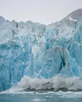 Iceberg Ice Formation Gallery: Calving Icebergs, Dawes Glacier, Alaska