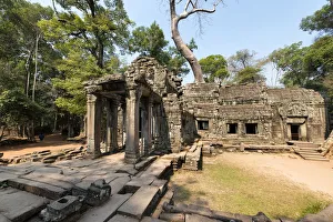 Railing Collection: Cambodia, Siem Reap, Angkor Wat, Ta Prohm Temple