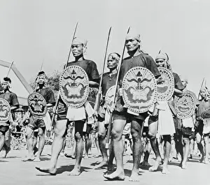 Cambodian Men Wearing Costumes of Khmer Warriors