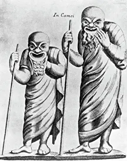 Mask Prints: In Camei Engraving of Greek Actors Wearing Masks