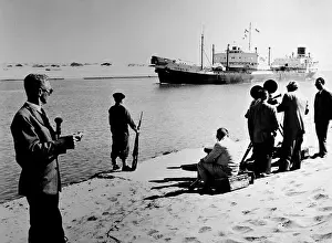 Edward R Prints: Camera Crew Visits Suez Canal