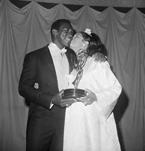 Emmy Award Ceremonies Prints: Bill and Camille Cosby with Emmy Award