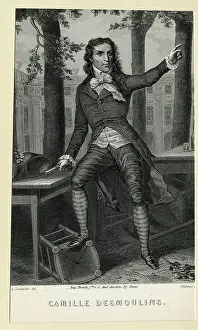 Pamphlet Prints: Camille Desmoulins In Illus/Gesture/Gun