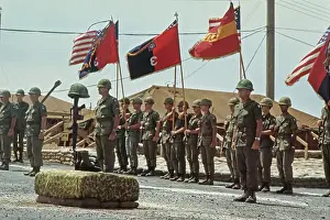 Huty27250 Prints: Camp Eagle Memorial Ceremony, Vietnam War