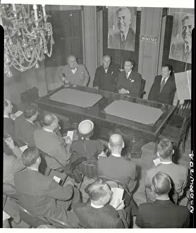 Campaign Headquarters Meeting in Session