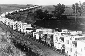 Rural Road Prints: Campers Waiting In Line For Campvention
