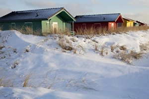 Camping cabins, Helgoland Dunes, Schleswig-Holstein, Germany, Europe Camping cabins, Helgoland Dunes, Schleswig-Holstein, Germany, Europe
