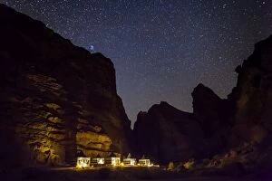 Images Dated 14th September 2015: Camping in the desert of Wadi Rum at night