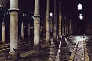 Images Dated 15th November 2013: Campo delle Beccarie square in Venice at night
