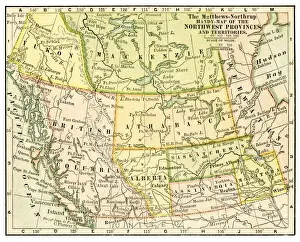 Canada northwest provinces map 1898