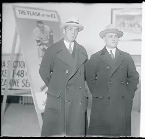 Prints of (Original Caption). Canadian Hockey Wizards Arrive for Formal Opening of New Madison Square Garden Frozen Moments: A Journey Through Hockey History: Canadian Hockey Players
