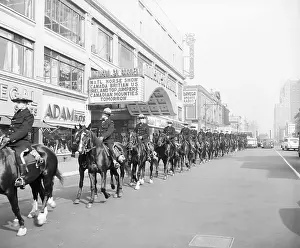 Canadian Mountees Ride Past Mad Sq Garde