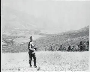 Banff Prints: Canadian Mountie Admiring View
