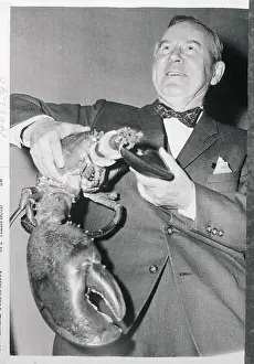 Lobster Prints: Canadian Politician Holding Lobster