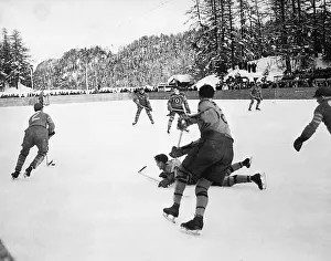 Canadian and Swedish Olympic Hockey Game