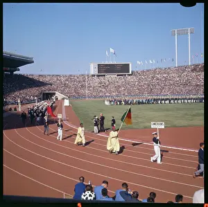 Canadian Team Marching in Stadium