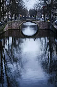 Images Dated 17th January 2014: A Canal Bridge in the Capital City of Amsterdam, Netherlands