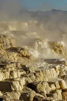 Images Dated 9th May 2016: Canary Spring and rocks, Yellowstone National Park, Montana, Wyoming, USA