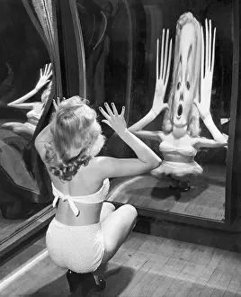 Stunt Prints: Canda Loden's Reflection in Funhouse Mirror