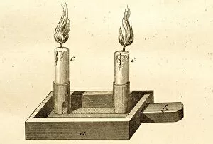 Images Dated 18th July 2015: Candles 18 century technical engraving
