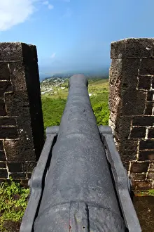 Saint Kitts And Nevis Prints: Cannon at Brimstone Hill Fortress