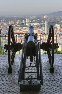 Cannon in cannon hut, Stallbastei, bastion, Schlossberg, castle hill, Graz, Styria, Austria, Europe, PublicGround