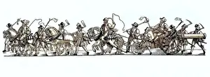 Canon Prints: A cannon with complete crew and draft horses