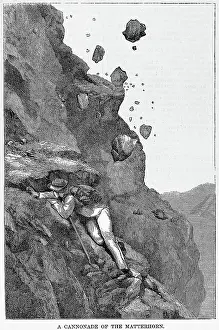 Backpack Prints: A Cannonade of the Matterhorn by Edward Whymper