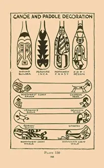 Canoe and Paddle Decoration