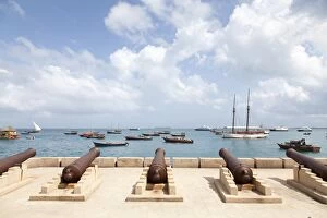 Images Dated 28th September 2014: Canons in the harbor of Stone Town