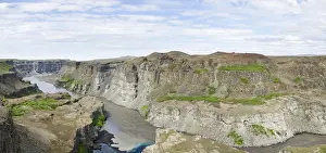Canyon near the Hafragilsfoss, Joekulsa a Fjoellum river, Joekulsargljufur National Park, Iceland, Europe