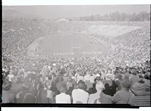 Capacity Crowd Sitting at the Rose Bowl