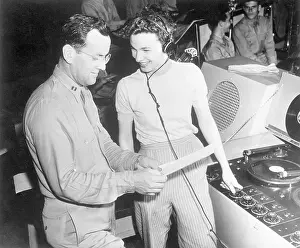 Captain Glenn Miller Reading a Script