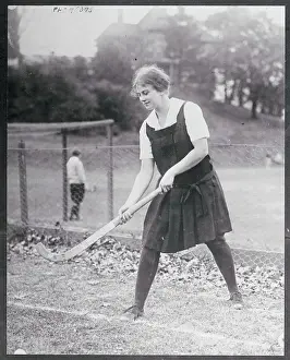 Prints of (Original Caption). Dorothy Lee, of Philadelphia, PA, captain of Bryn Mawr College hockey team Frozen Moments: A Journey Through Hockey History: Captain of Hockey Team