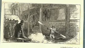 Captain Paul Boyton Entering Water at Dover