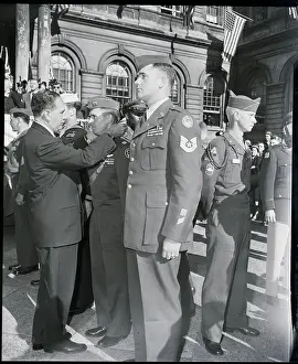 Receiving Prints: Captain Receiving Medal In Ceremony