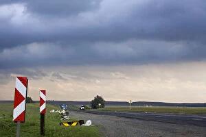 Images Dated 1st November 2011: car, cloud, color image, day, highway, horizontal, landscape, moody sky, no people