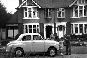 Saloon Car Prints: Car In Suburbia