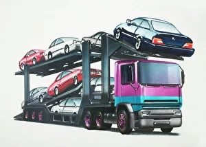 Images Dated 15th May 2006: Car transporter, side view