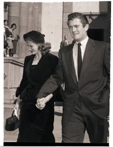 Nephew Prints: Cara Williams and John Barrymore Jr. Leave Cemetery