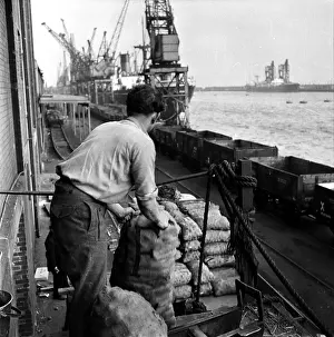 Sack Prints: Cardiff Dock Worker