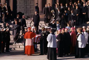 Widow Prints: Cardinal Cushing Imparting Blessing over JFK's Coffin